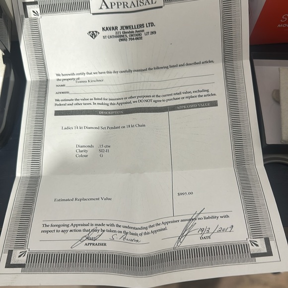 Diamond eternity necklace - Picture 5 of 5